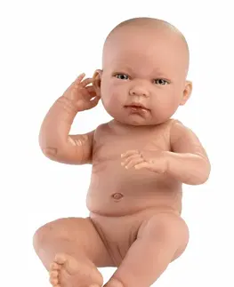 Hračky panenky LLORENS - 84302 NEW BORN DÍVKO - realistické miminko s celovinylovým tělem - 43 cm