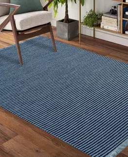 Moderní koberce Modrý protiskluzový koberec vhodný do předsíně Šířka: 200 cm | Délka: 290 cm