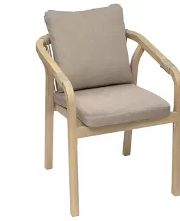Zahradní židle a křesla DEOKORK Luxusní jídelní křeslo z akácie BRIGHTON