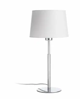 Lampy na noční stolek RED - DESIGN RENDL RENDL BROADWAY stolní bílá chrom 230V E27 42W R11986