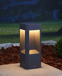 Sloupková světla Lucande Světlo Annika LED s hliníkovou základnou, 30 cm