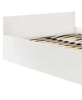 Postele Ak furniture Postel CLP 160x200 cm dvoulůžko s roštem bílé