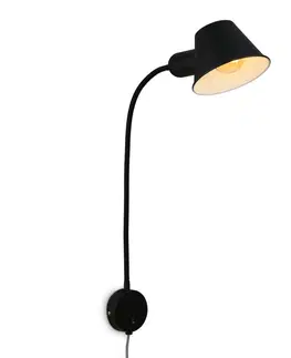 Moderní bodová svítidla BRILONER Noční lampička 55 cm 1x E27 10W černá BRI 2089-015