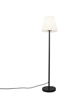 Venkovni stojaci lampy Venkovní stojací lampa černá s bílým odstínem 35 cm IP65 - Virginie