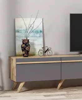 TV stolky Sofahouse Designový TV stolek Abhilasha 180 cm antracitový