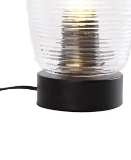 Stolni lampy Art deco stolní lampa černá - Michi