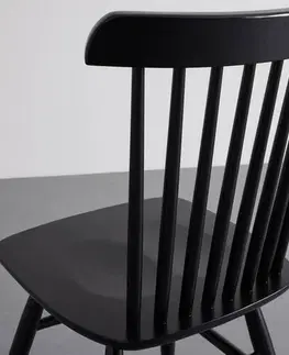 Židle do jídelny Sada Židlí Z Masivu Pedro Černá 2ks