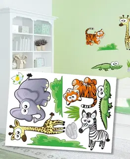 Nálepky pro děti Dekorační nálepky na stěnu zvířátka ze Zoo