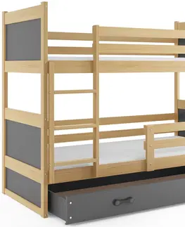 Postele BMS Dětská patrová postel RICO | borovice 80 x 160 cm Barva: Bílá