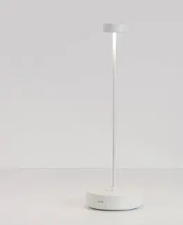 Venkovní osvětlení terasy Zafferano Zafferano Swap stolní lampa baterie IP65 dim bílá