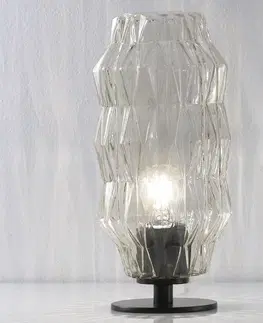 Světla na parapety Selène Origami stolní lampa, průhledná
