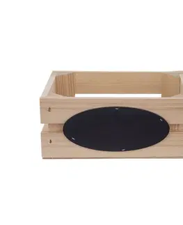 Úložné boxy Orion Dřevěná bedýnka Industrial Tabulka, 20 x 14,5 x 8 cm 