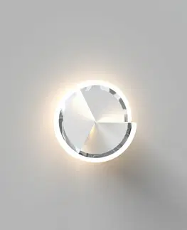 Designová nástěnná svítidla WOFI Nástěnné svítidlo Trapani 1x 12W LED 1400lm 3000K bílá + chrom 9036-108S
