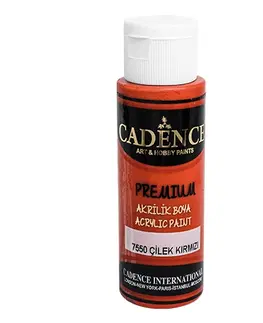 Hračky CADENCE - Akrylová farba Premium, červená, 70 ml