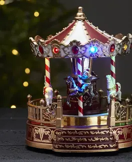 Vánoční vnitřní dekorace STAR TRADING Pohyblivé LED dekorační světlo Kidsville s hudbou