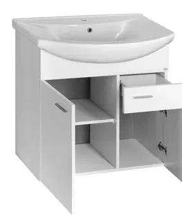 Koupelnový nábytek AQUALINE ZOJA umyvadlová skříňka 71,5x74x34cm, bílá 51075A