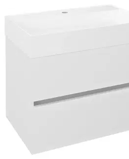 Koupelnový nábytek SAPHO ODETTA umyvadlová skříňka 67x50x43,5cm, bílá lesk DT070-3030