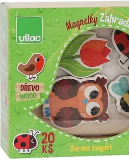 Dřevěné hračky Vilac Dřevěné magnetky GARDEN 20 ks