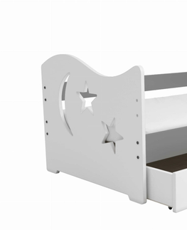 Postele Dětská postel ORTLER 80x160 typ 1, bílá čela + šedé boky