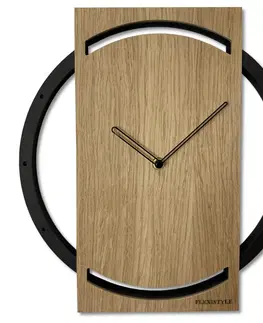Nástěnné hodiny Elegantní hodiny ze dřeva WOOD OAK 2