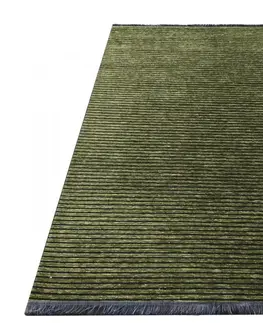 Moderní koberce Černo-zelený protiskluzový koberec Diamond Šířka: 160 cm | Délka: 230 cm