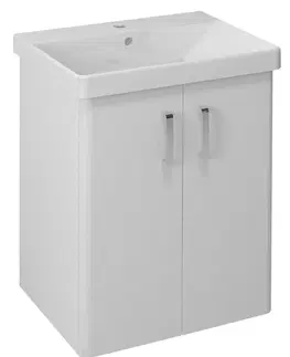 Koupelnový nábytek SAPHO THEIA umyvadlová skříňka 56,4x70x44,2cm s umyvadlem THALIE, 2xdvířka, bílá (TH062) TH062-3030-01