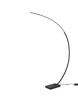 Stojaci lampy Designová stojací lampa černá včetně LED stmívatelná - Dina