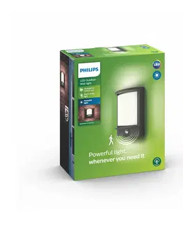 Venkovní nástěnná svítidla s čidlem pohybu Philips Philips myGarden Samondra LED nástěnné se senzorem