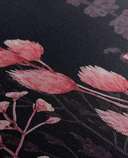 Obrazy květů Obraz  variace trávy v růžové barvě