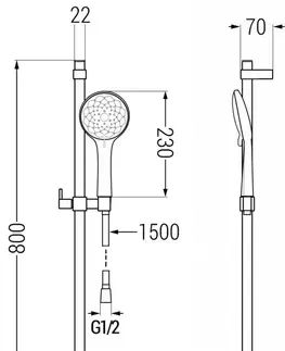 Sprchy a sprchové panely MEXEN/S DQ74 posuvný sprchový set, chrom 785744581-00