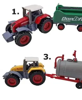 Hračky WIKY - Traktor kovový s návěsem 14cm, Mix produktů
