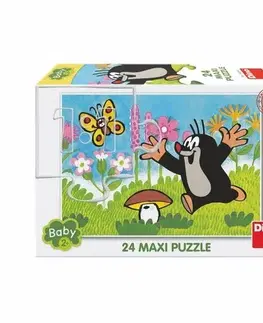 Puzzle Dino Puzzle Krtek a houba 66x47cm 24 dílků v krabici 30x20x6cm 24m+