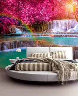 Tapety Samolepící tapeta kaskádové vodopády - Pink Cascades