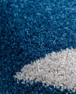 Koberce a koberečky Dywany Lusczow Kusový koberec SKETCH DECLAN modrý / bílý - Hvězda, velikost 240x330