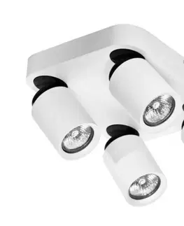 Moderní bodová svítidla Stropní a nástěnné bodové svítidlo AZzardo Tomi 4 KW white/grey AZ0682 GU10 4x50W 21cm bílo-šedé
