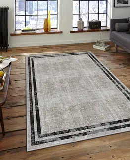 Koberce a koberečky Conceptum Hypnose Koberec Frame 160x230 cm šedý