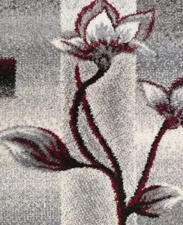 Moderní koberce Moderný koberec do obývačky s motívom kvetov