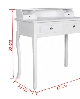 Toaletní Toaletní stolek bílá Dekorhome
