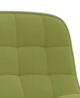Jídelní sety Otočná jídelní židle samet / kov Dekorhome Světle zelená