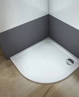 Sprchové vaničky H K Čtvrtkruhový sprchový kout SYMPHONY S4 90x90 cm s dvoudílnými posuvnými dveřmi včetně sprchové vaničky z litého mramoru
