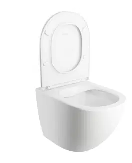 Záchody OMNIRES OTTAWA bezrámové závěsné WC se sedátkem, 49x36,5cm, matná bílá OTTAWAMWBM