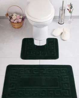 Koupelnové předložky L'essentiel Sada 2 kusů koupelnových předložek Ethnic zelená