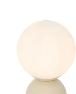 Stolni lampy Hotelová elegantní stolní lampa béžová s opálovým sklem - Pallon Trend