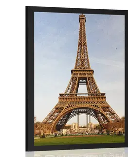 Města Plakát slavná Eiffelova věž