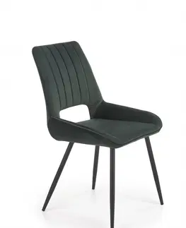 Židle Jídelní židle K404 Halmar Tmavě zelená