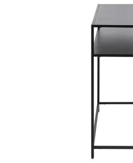 Konferenční stolky Dkton Designová konzola Layton 100 cm černá