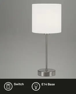 Lampy na noční stolek BRILONER Stolní lampa, max. 25 W, 38,5 cm, bílé BRILO 7002-016