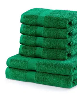 Ručníky Sada ručníků DecoKing MARINA zelených, velikost 2*70x140+4*50x100