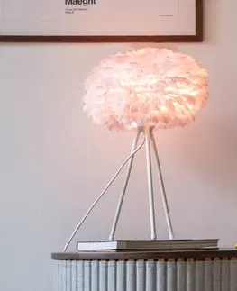 Stolní lampy UMAGE UMAGE Eos mini stolní lampa růžová, trojnožka bílá