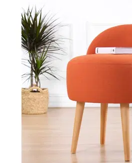 Taburety Sofahouse Designová taburetka Perilla oranžová